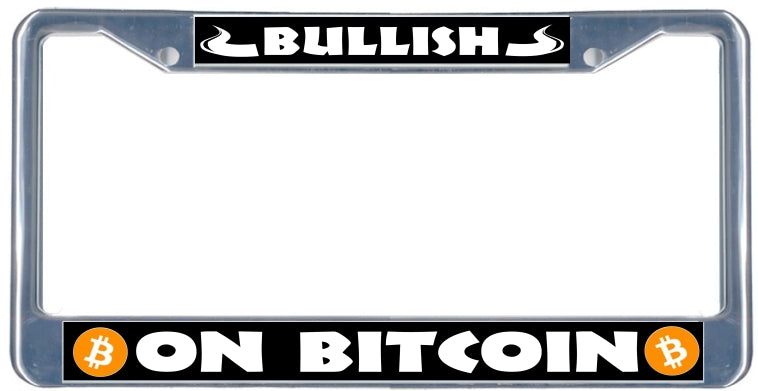 bitcoin license plate frame