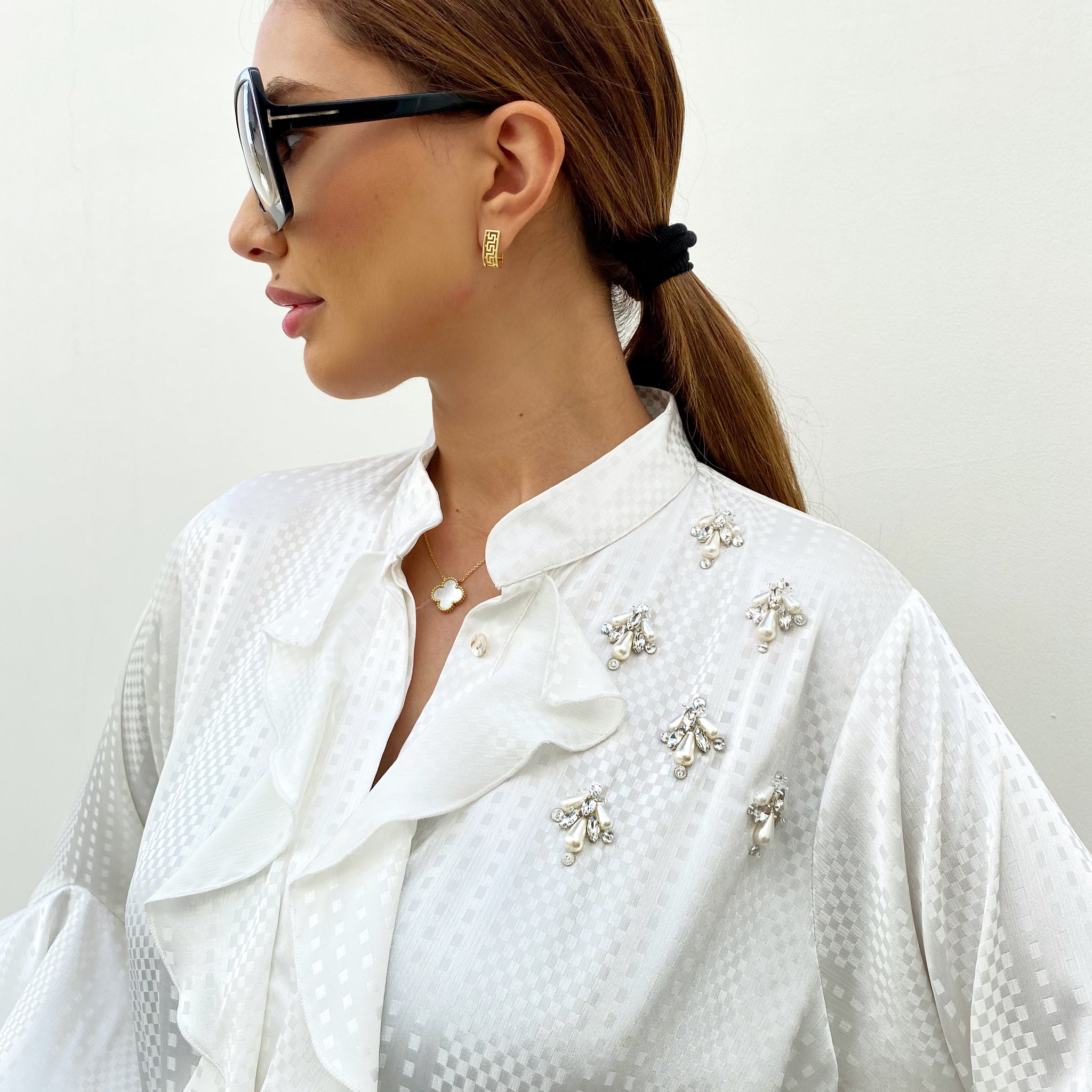 RAM21 OFF WHITE AMAL SUMMER SHIRT DRESS – Qabeela