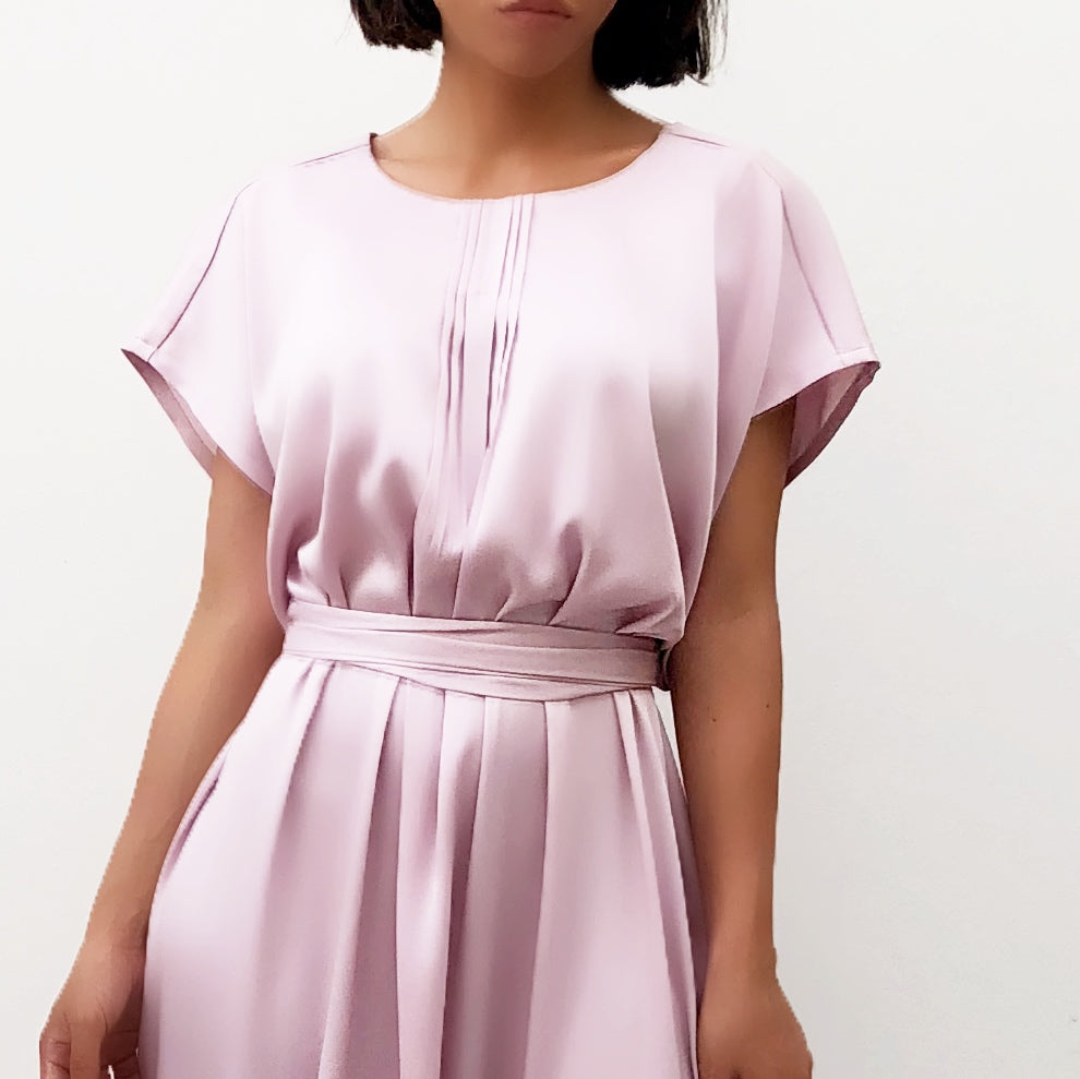 satin tunic dress