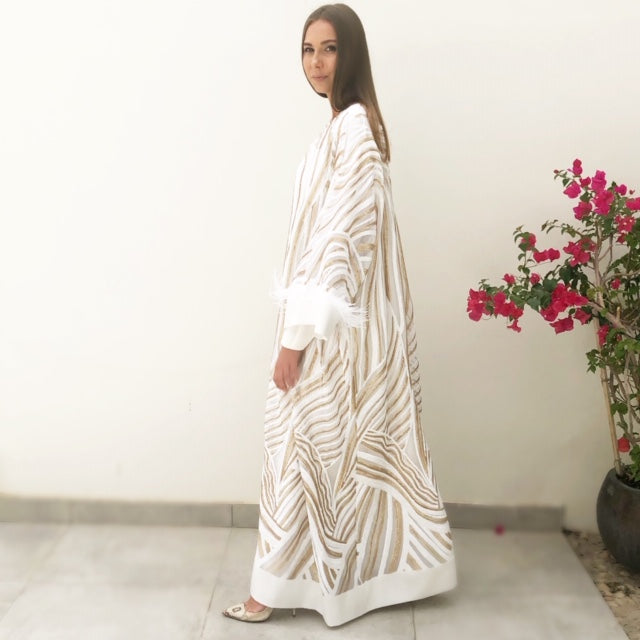 white abaya for wedding