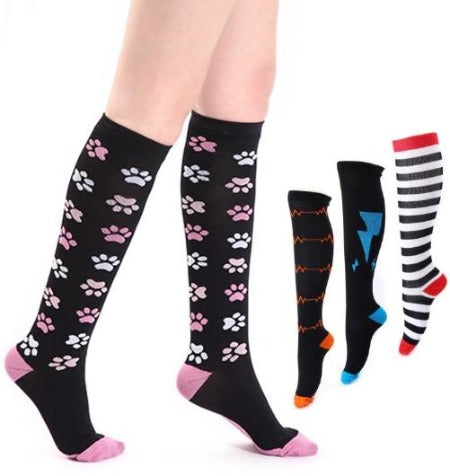 Image of Fun & Stylish Women's Compression Socks - 20-30 mmHg ~ Reduce Swelling & Relieve Pain!
