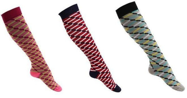 Image of Spiral Design Compression Socks - 20-30 mmHg ~ Support Stockings!