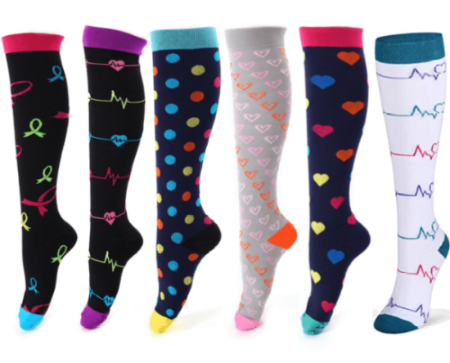 Image of Designer Compression Socks - Support Stockings ~ Reduce Swelling!