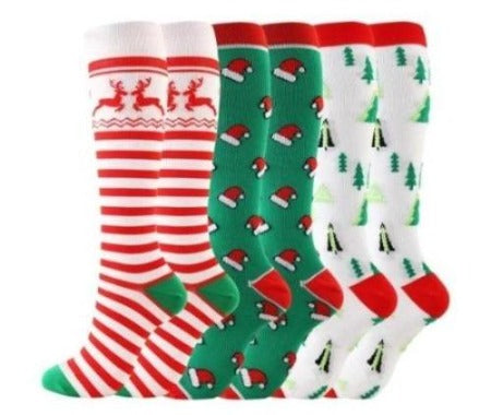 Image of Christmas Time Compression Socks - 20-30 mmHg Support Stockings