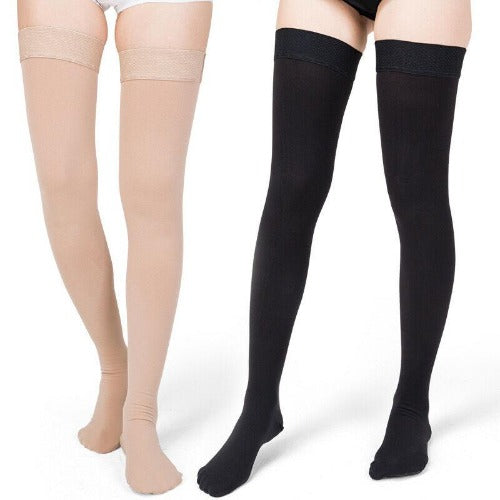 extra long thigh high compression stockings