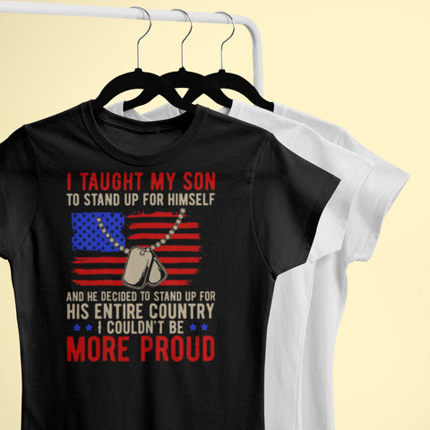 Military mom graphic t-shirts