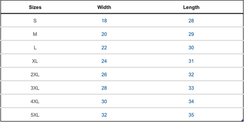 MotherProud Size Chart