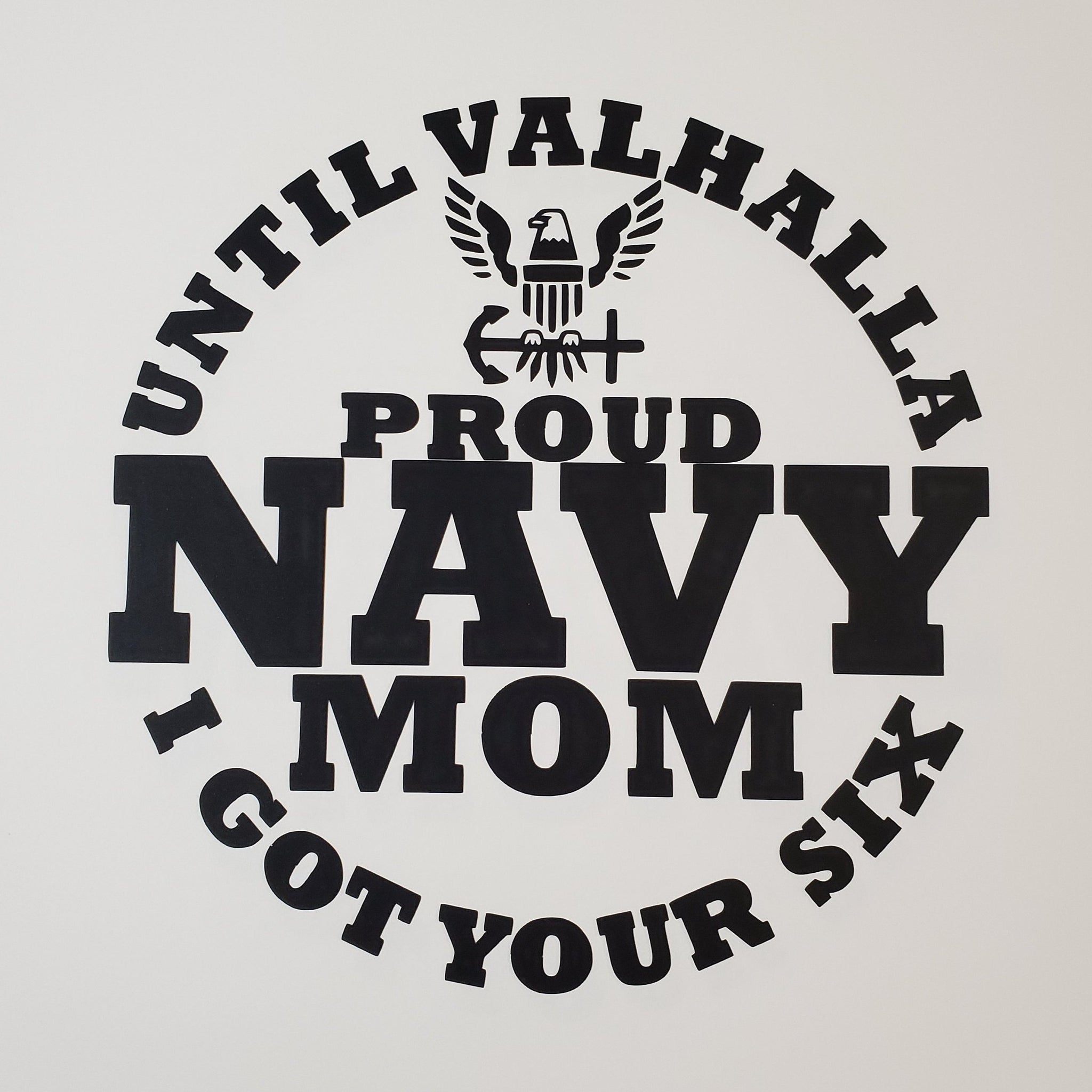 Navy Mom Decal Motherproud 