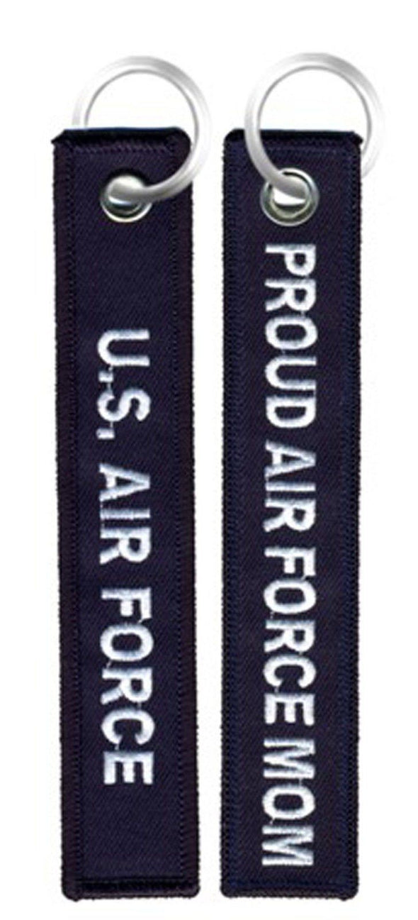 Proud Air Force Mom Embroidered Key Ring - MotherProud