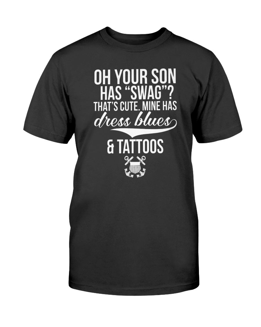 Coast Guard Mom Dress Blues Tattoos T-shirts – MotherProud