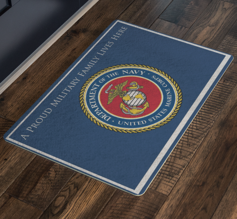 A Proud Military Family Lives Here Doormat – MotherProud