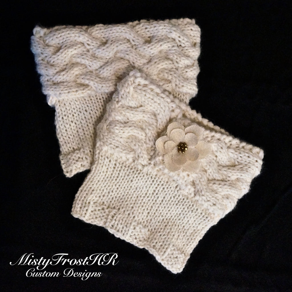 Digital Knit Pattern Woven Boot Cuffs