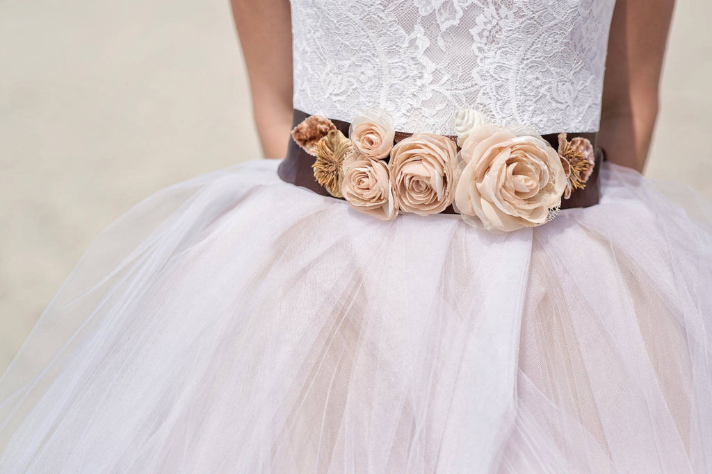 Buy Bridal Floral Sash Wedding Floral Sash Wedding Dress Sash