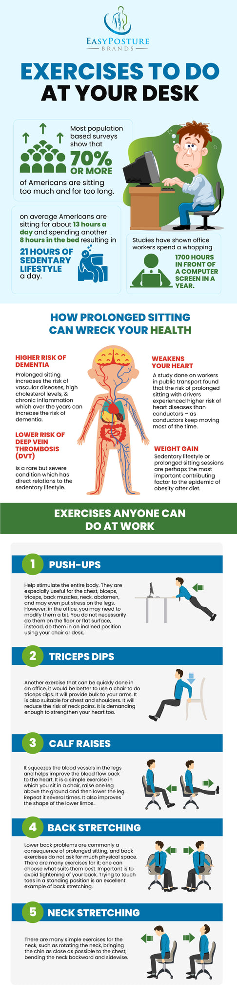 27 Easy Exercises To Do At Your Desk If You Sit All Day Easy