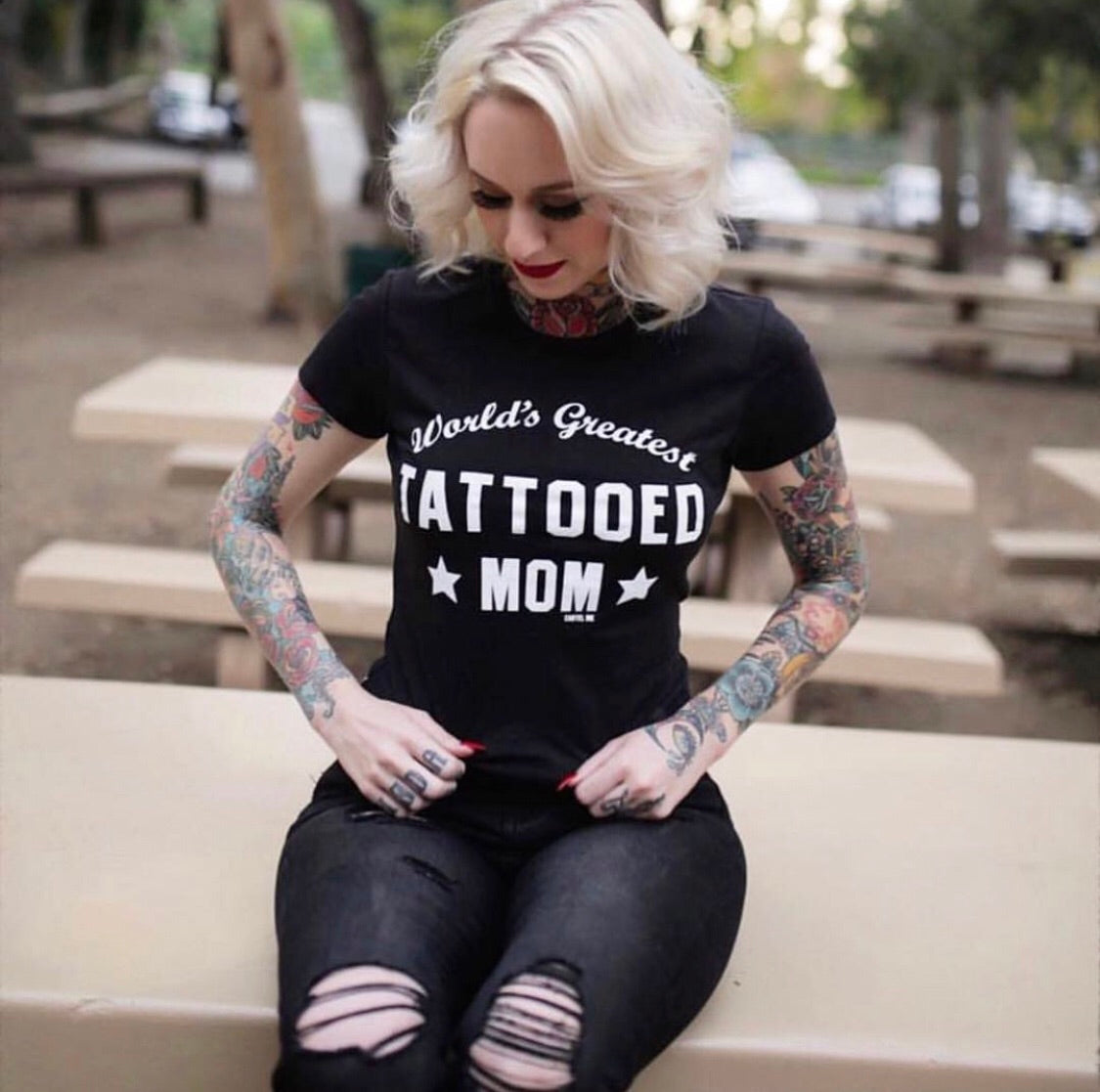 Amazoncom Tattoo Shirt Women Tattooed Mom Shirt Mothers Day Gift   Clothing Shoes  Jewelry