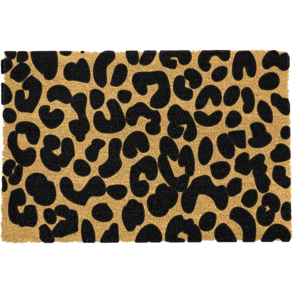 Leopard Print Door Mat Mint May