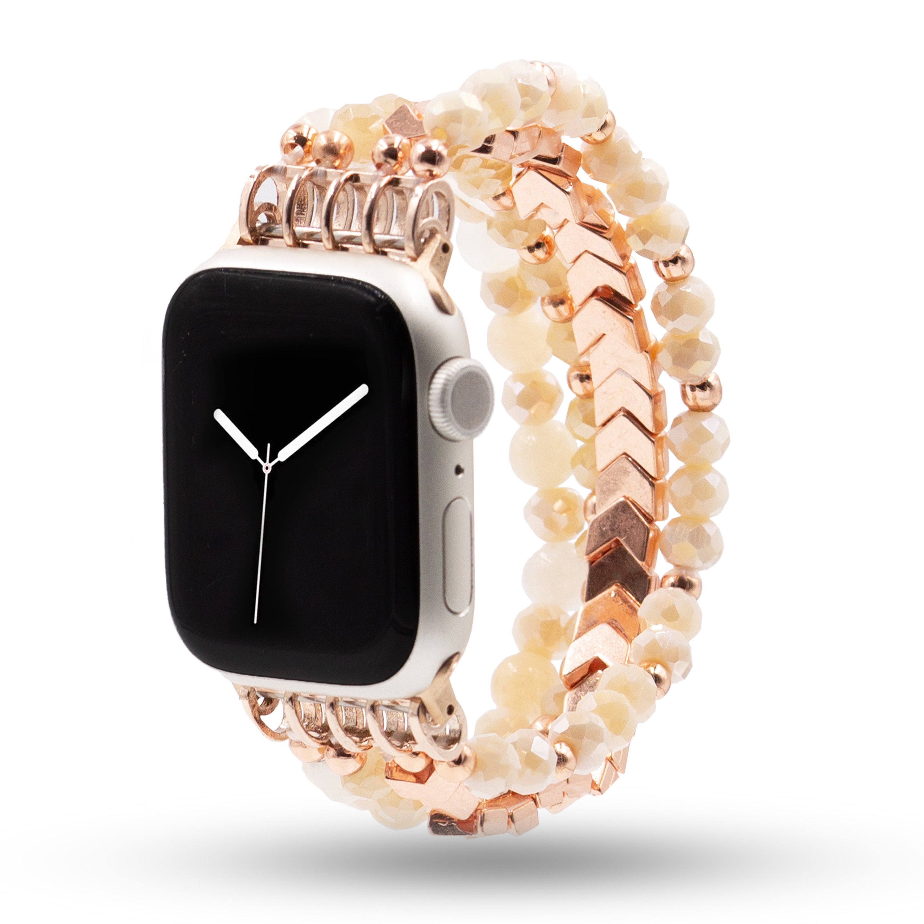 Image of Herringbone Collection - Rose Gold Tawny Apple Watch Band