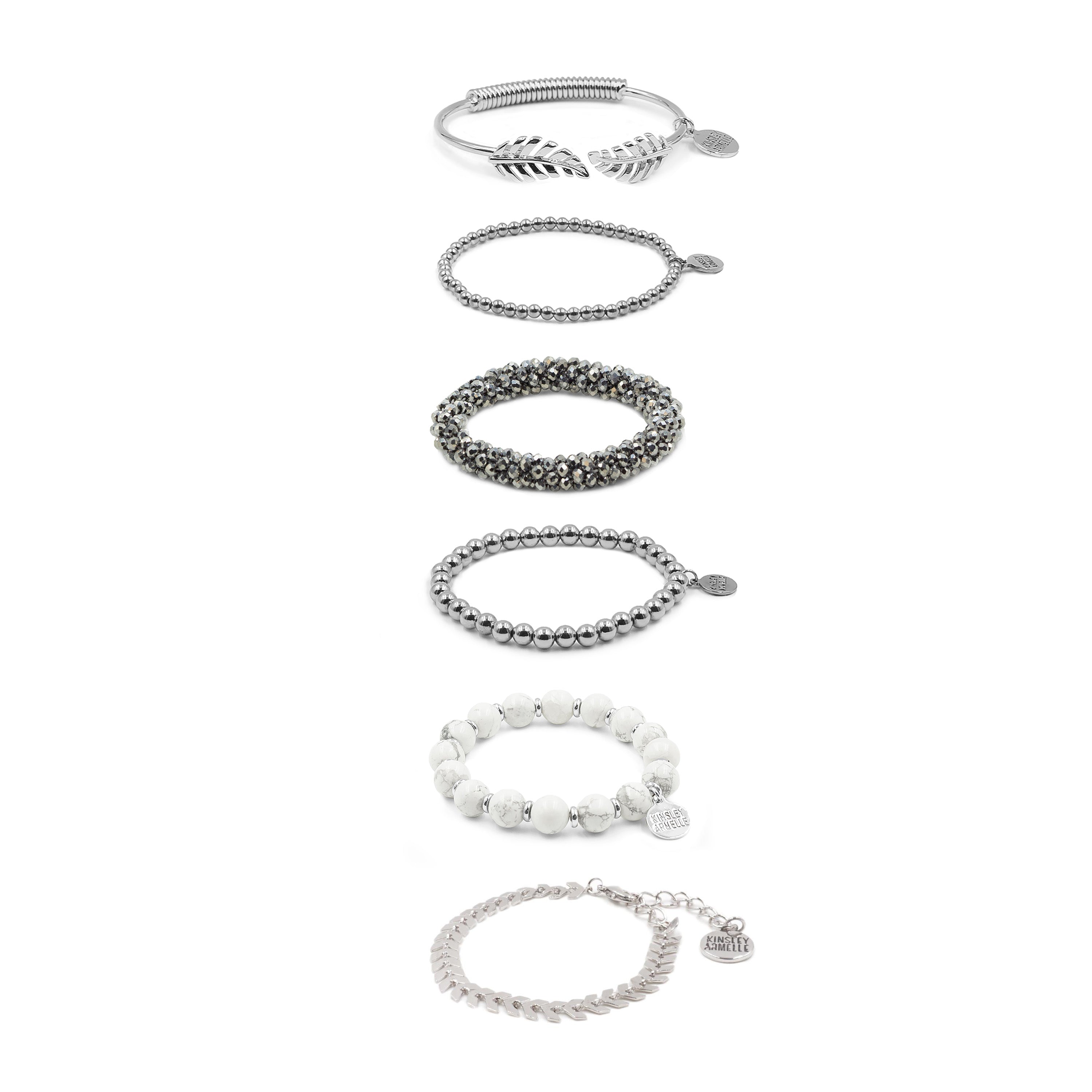 Image of Silver Presley Bracelet Stack