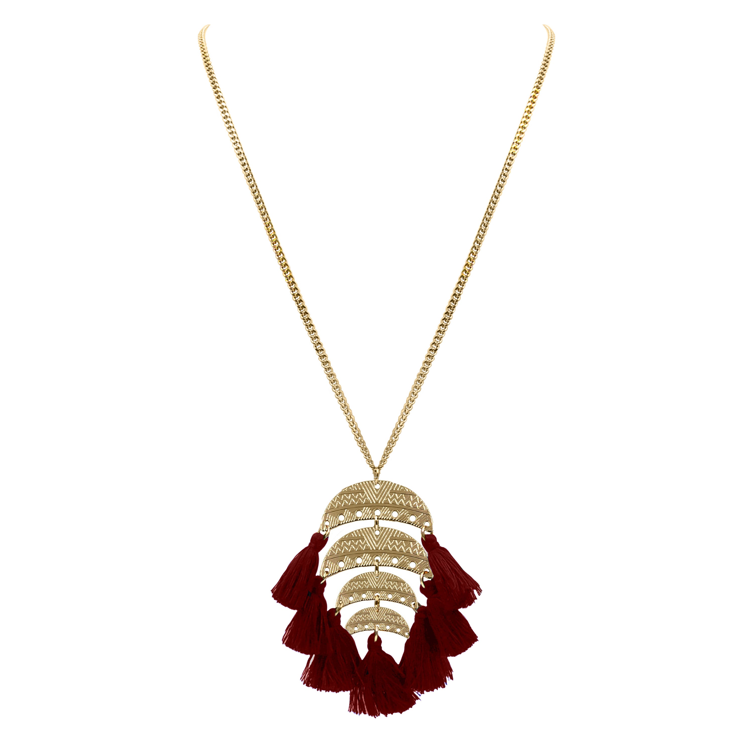 Image of Ximena Collection - Maroon Necklace
