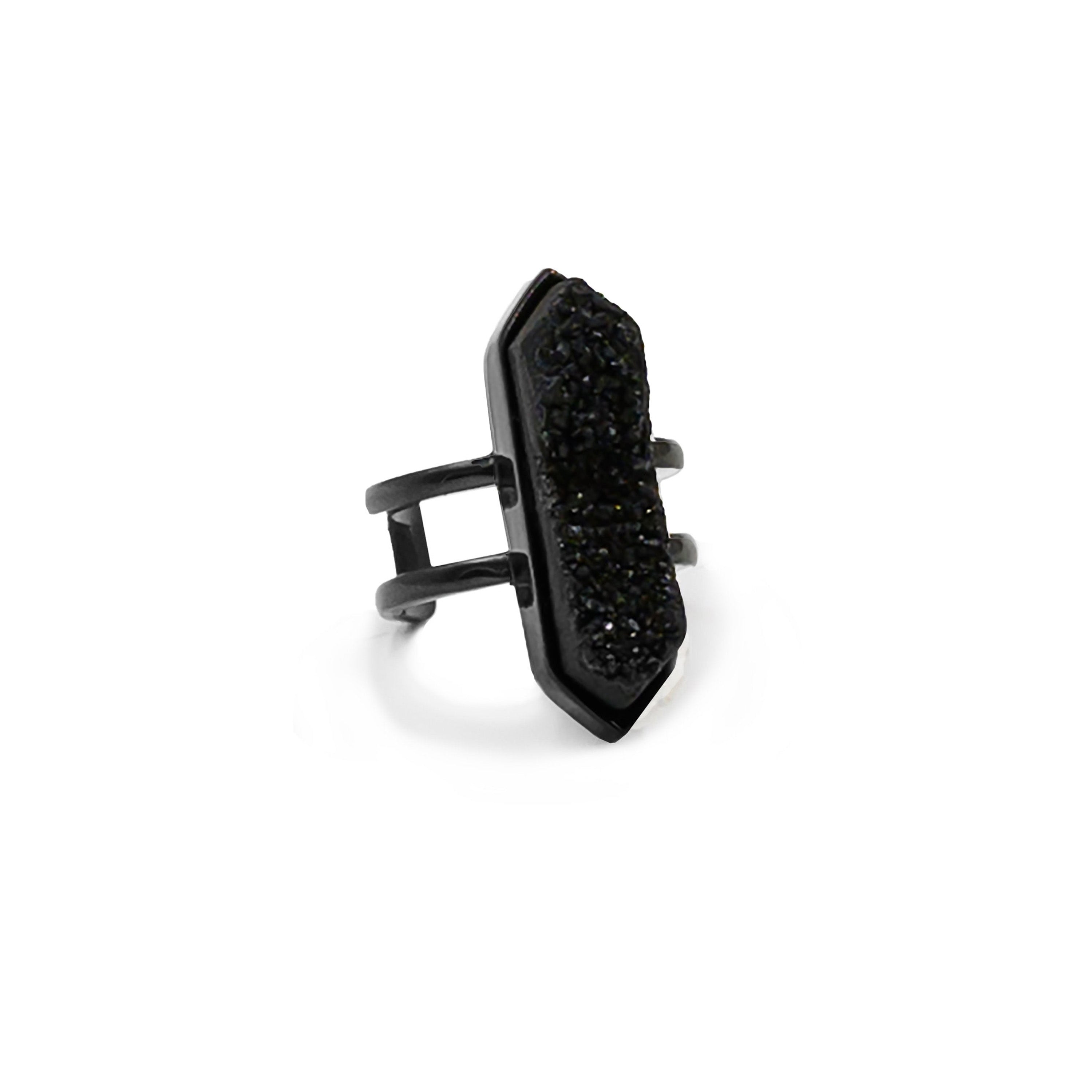 Image of Bangle Collection - Black Magna Raven Quartz Ring