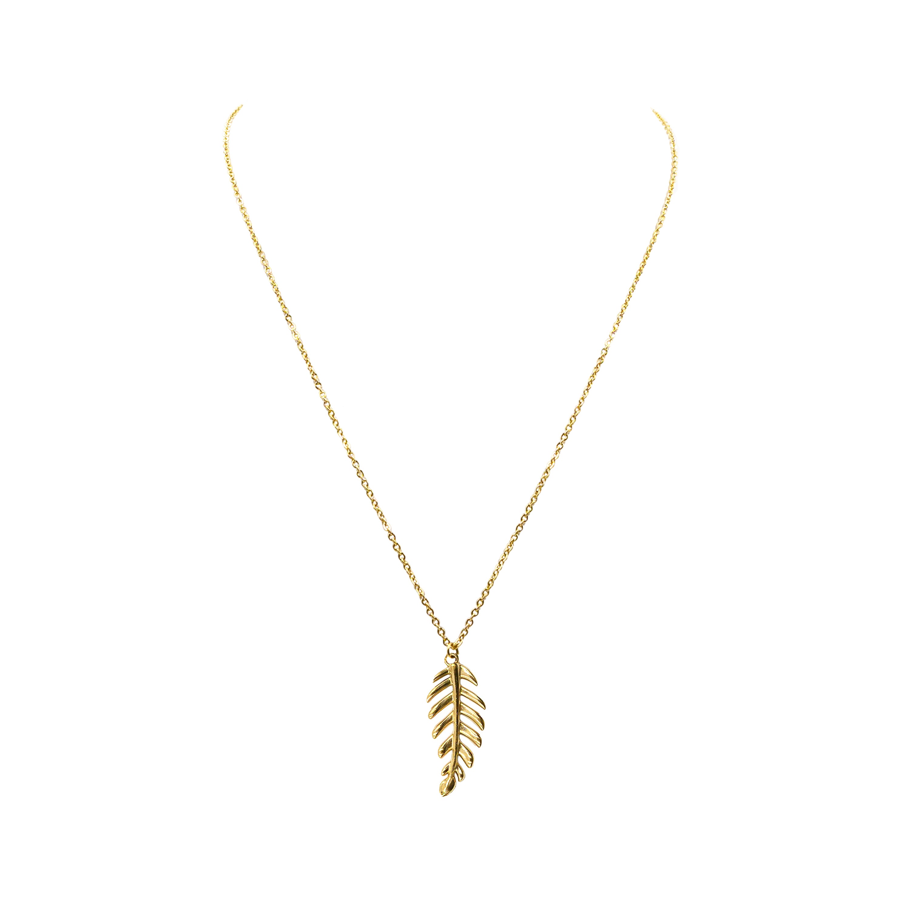 Image of Goddess Collection - Laurel Leaf Drop Necklace