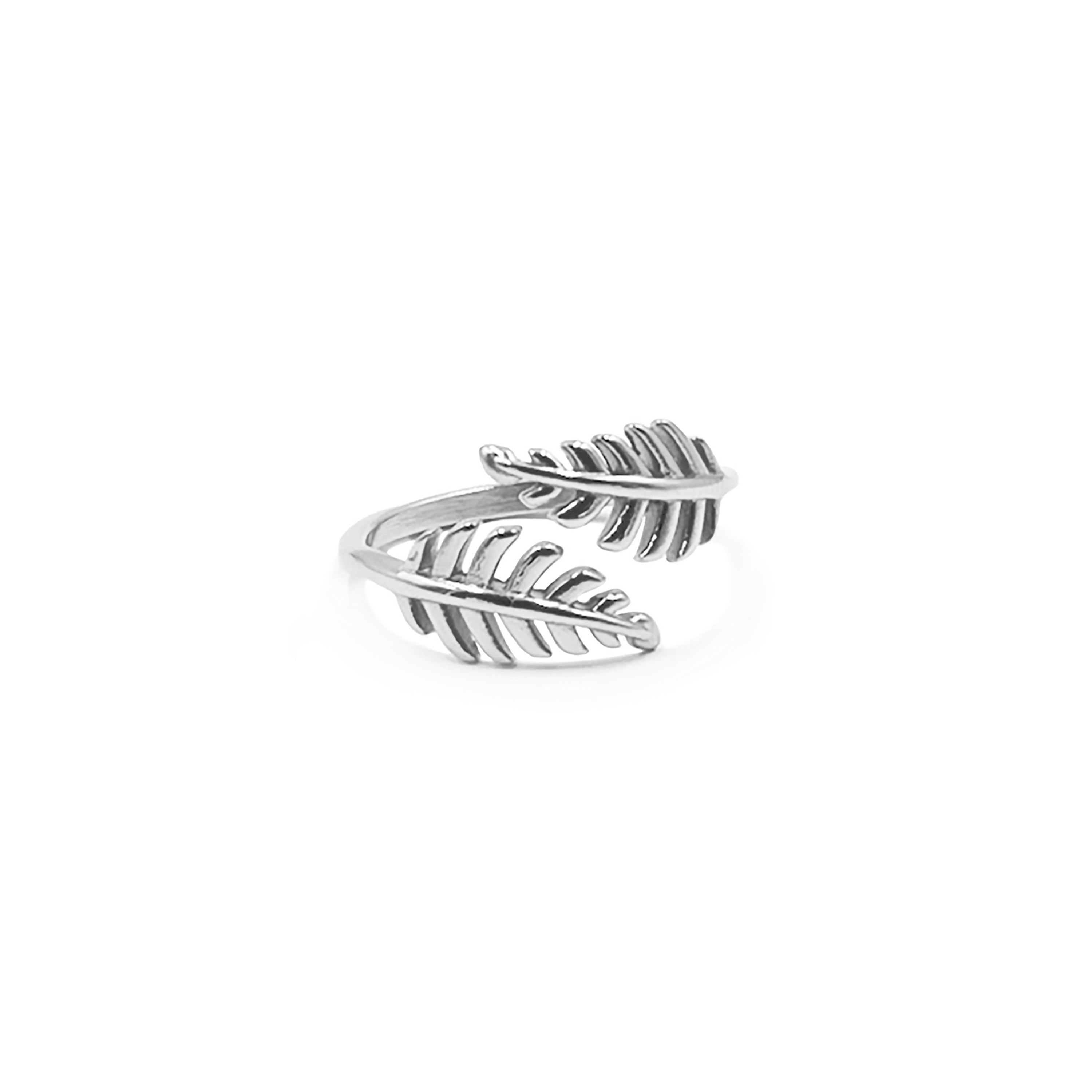 Image of Goddess Collection - Silver Laurel Leaf Ring