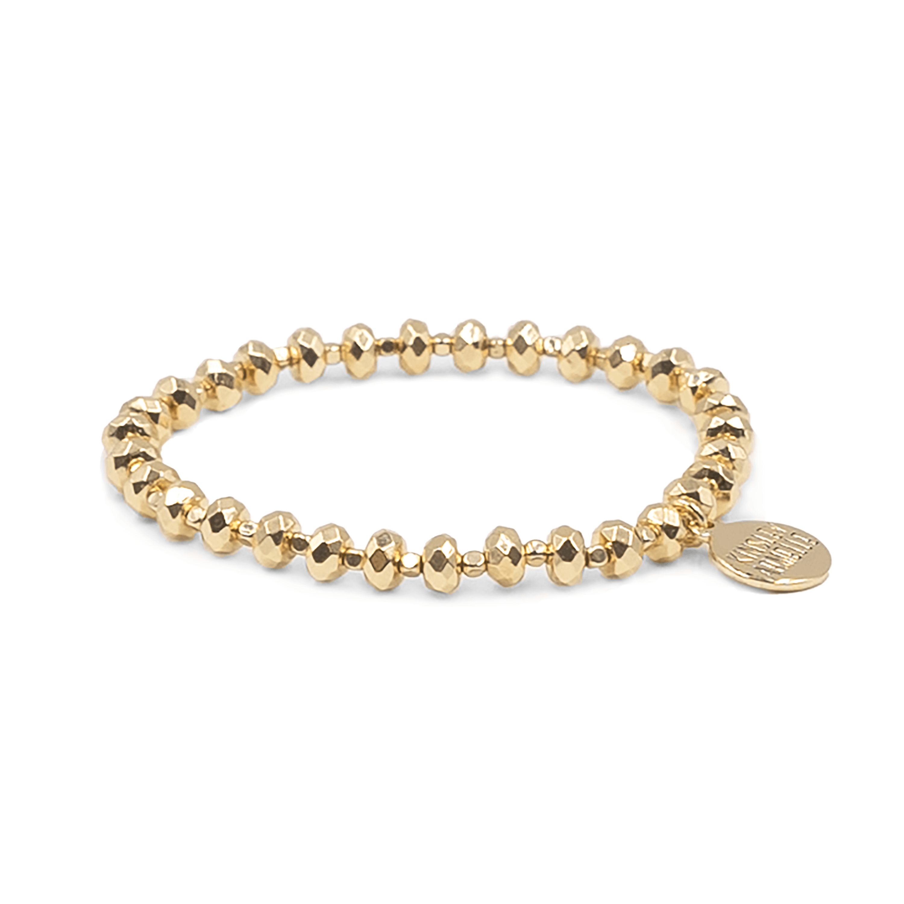 Gold Beaded Bracelet Set for Women Stack 14 K Real Gold Plated Ball Bracelets Elastic String Bracelet 4 mm 5 mm 6mm Small Beads Friendship Bracelet