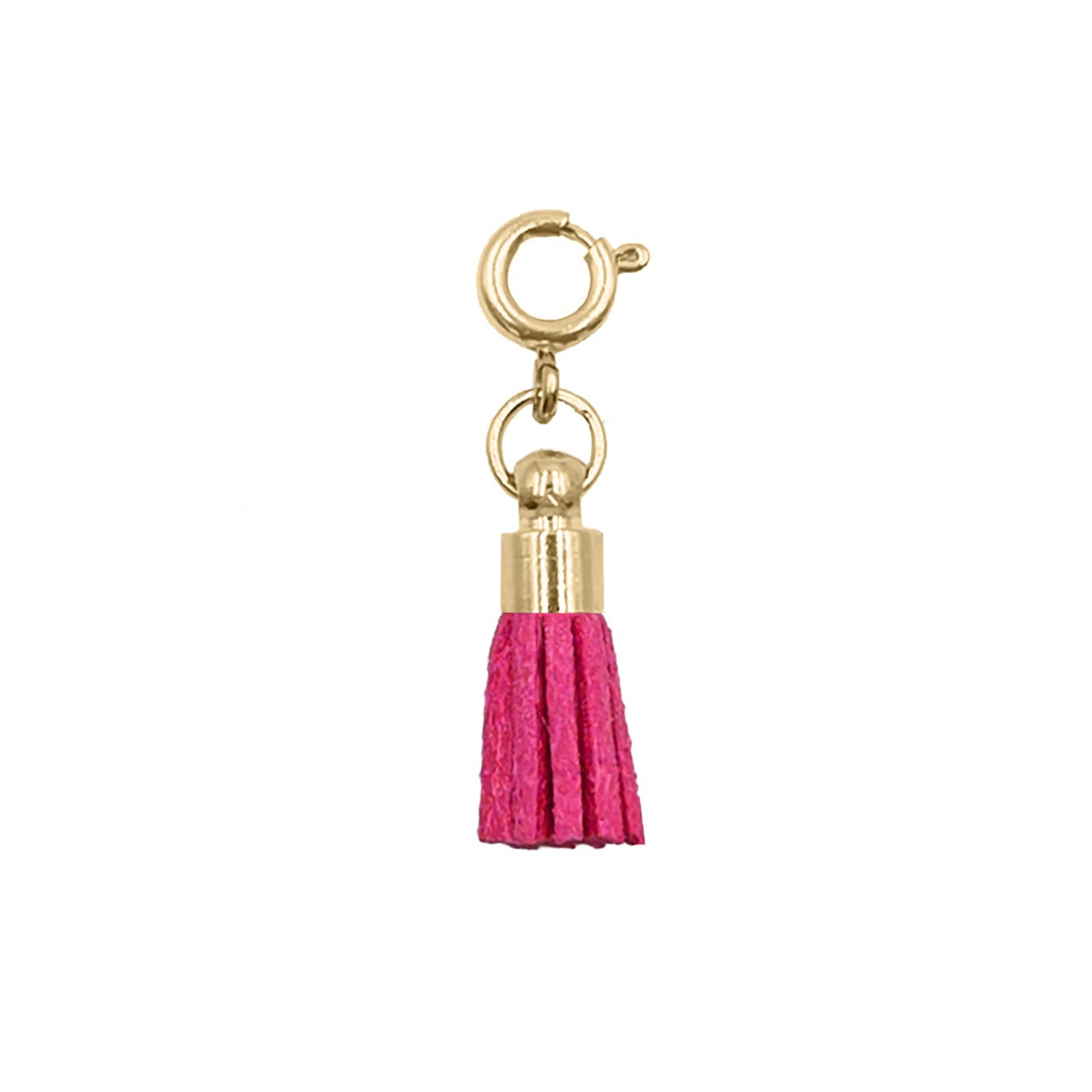 Image of Maker Collection - Fuchsia Suede Tassel Charm