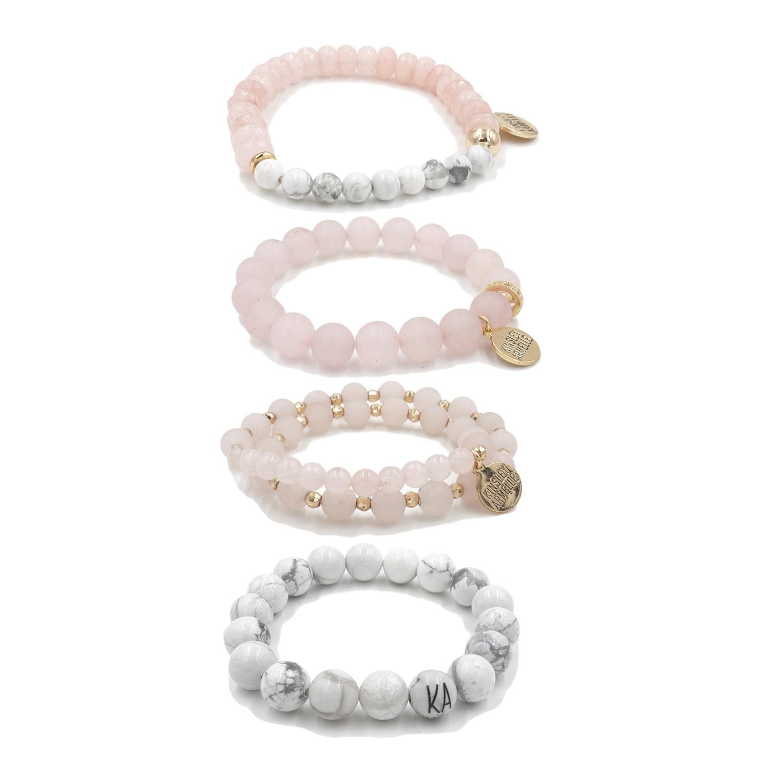 Pink and Pepper Bracelet Stack | Kinsley Armelle Druzy Jewelery