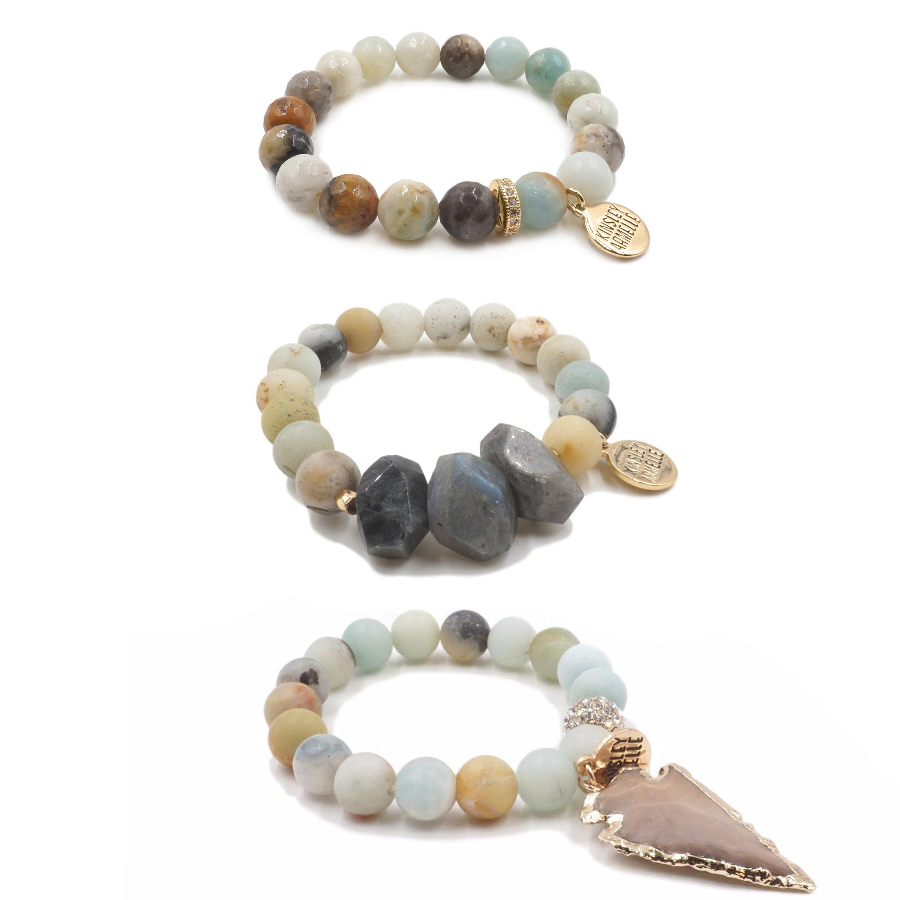 Earth in Sky Stack Bracelet Set