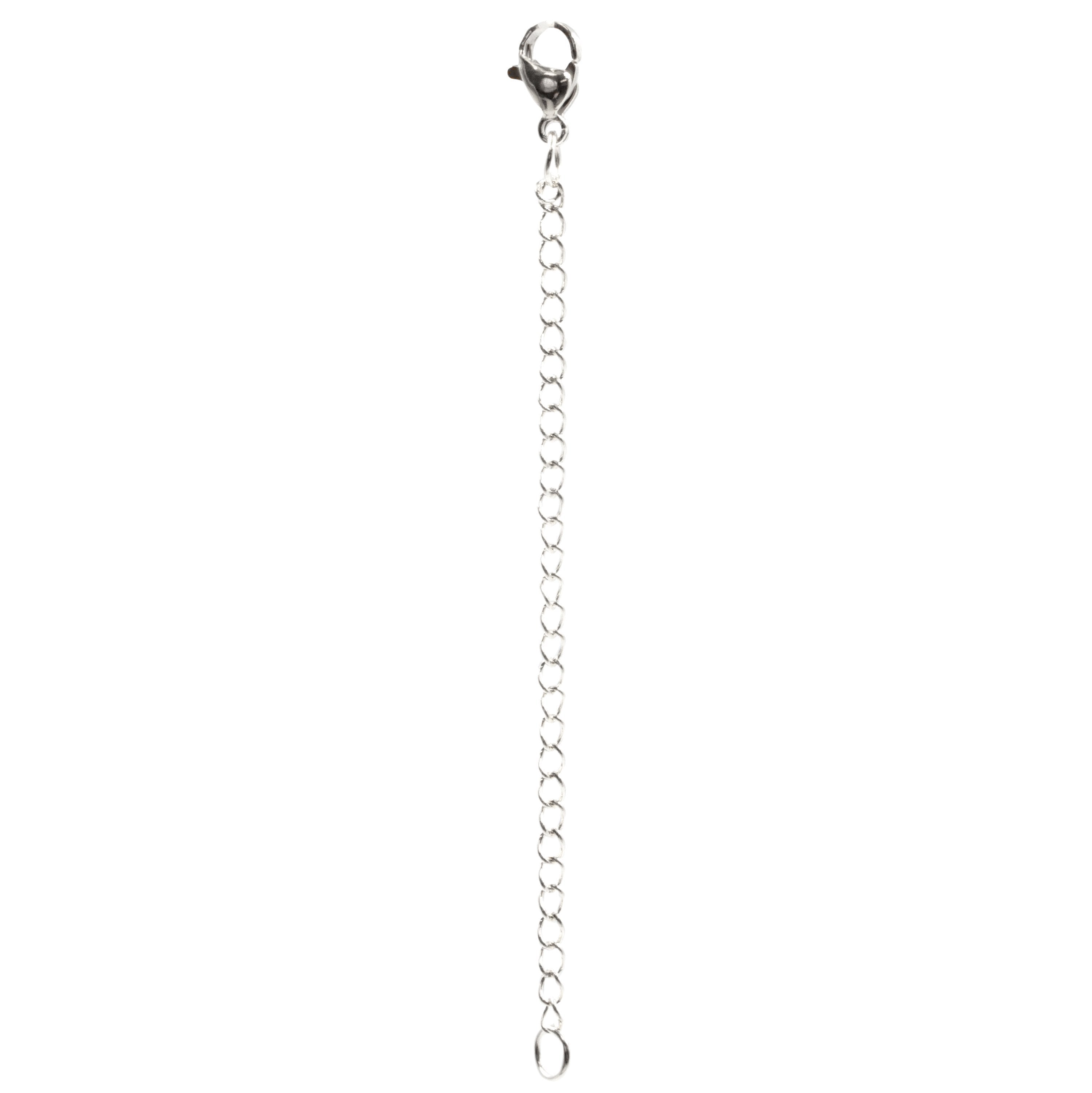 Kinsley Armelle Silver Ion Plated Stainless Steel White Lobster Clasp Extender Accessory