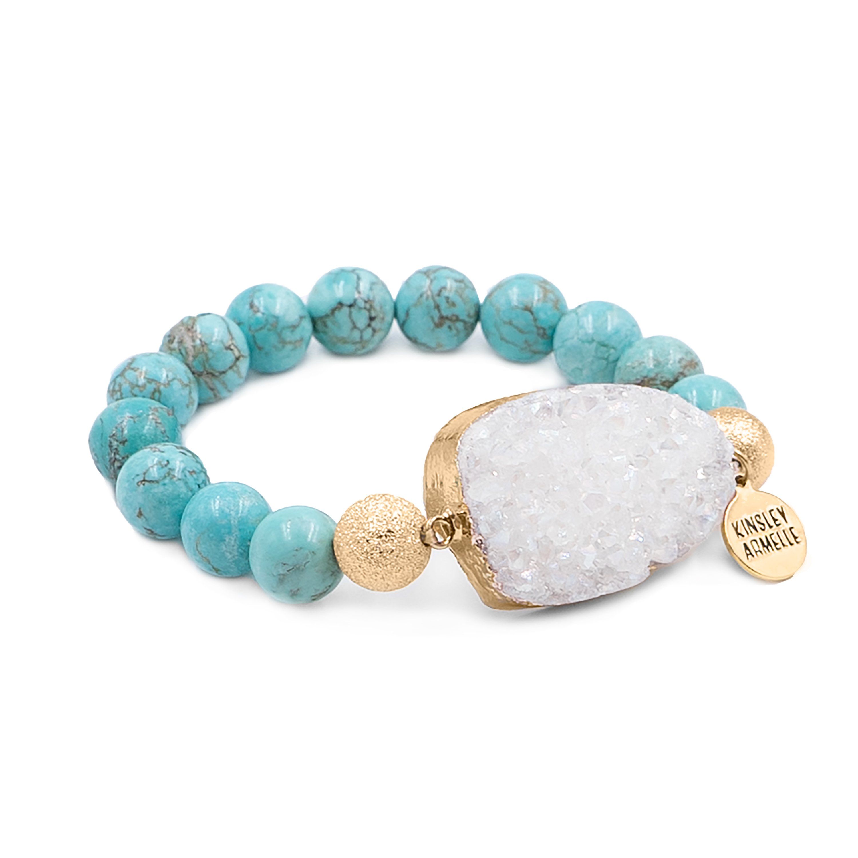 MYS Wholesale Inc Natural Stone Turquoise Stretch Bracelet