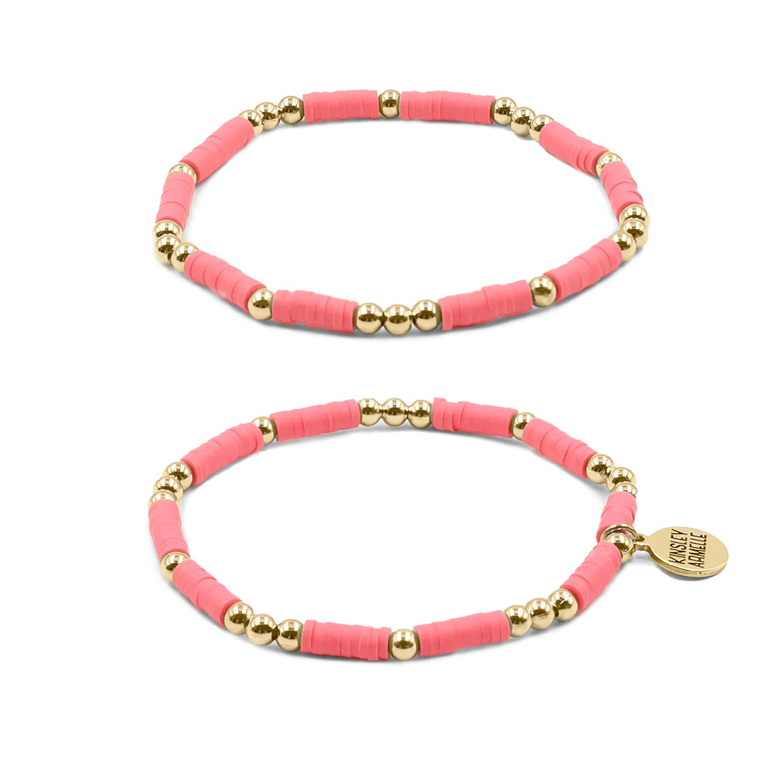 Coral Stack Preppy Clay Bead Bracelets Trending Aesthetic Beaded