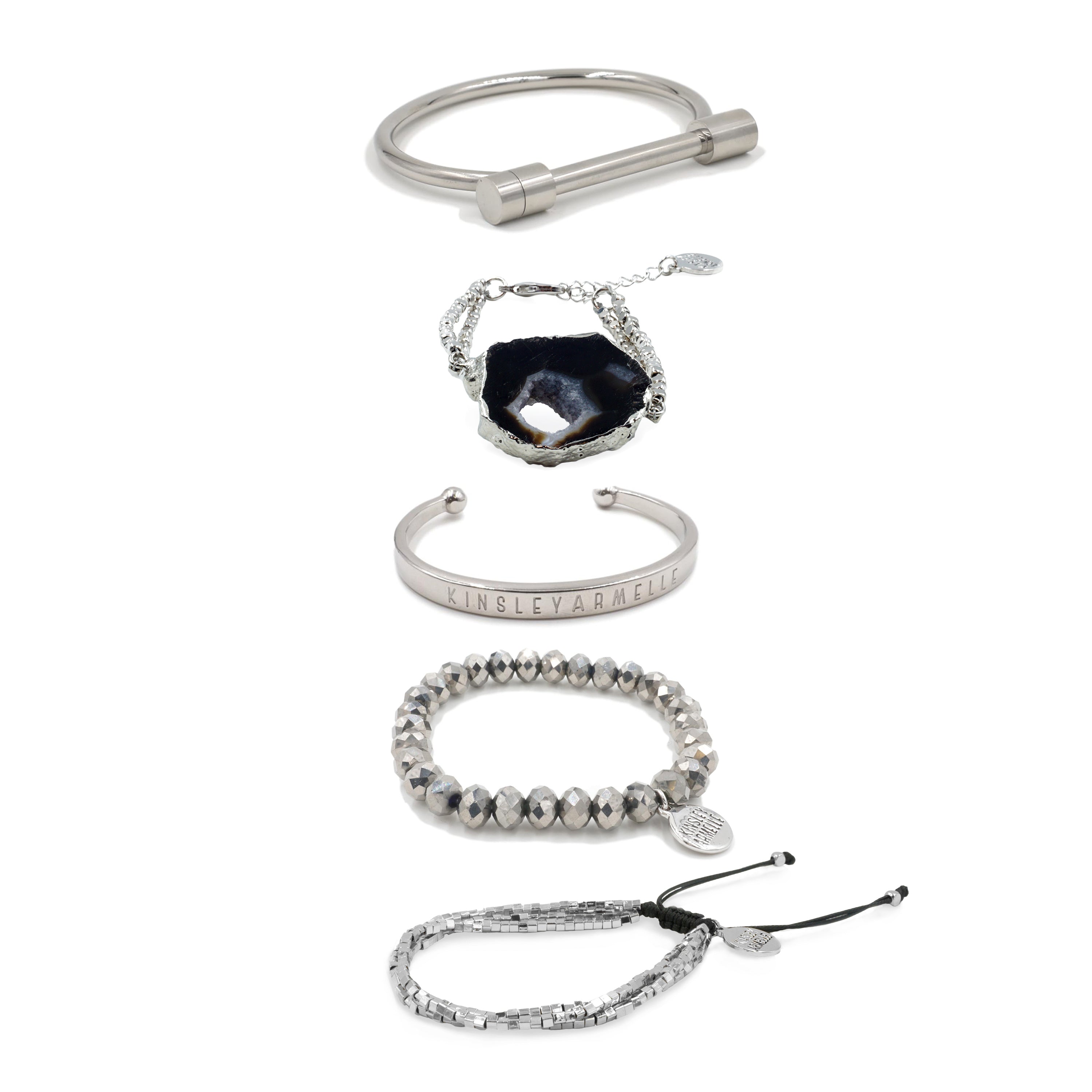 Image of Silver Windchill Bracelet Stack