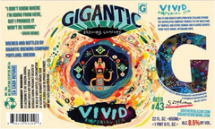 Vivid IPA beer label art by Souther Salazar