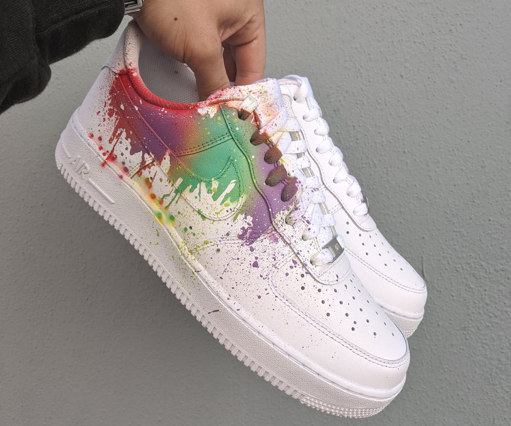air force 1 with paint splatter