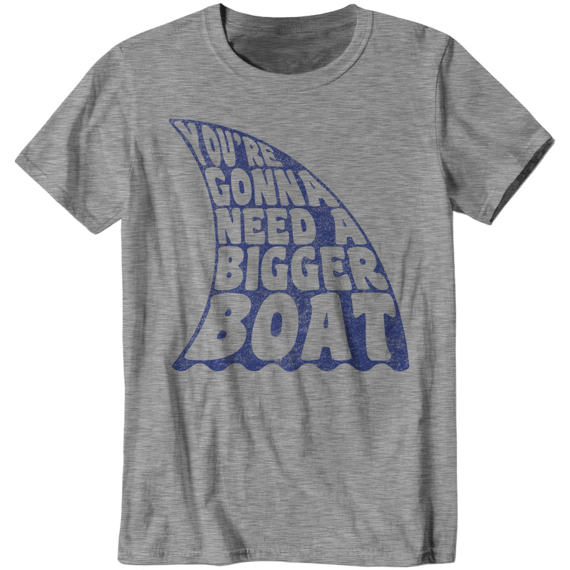 You're Gonna Need a Bigger Boat - Fishing Shark Week Boy's Cotton Youth  Grey T-Shirt 