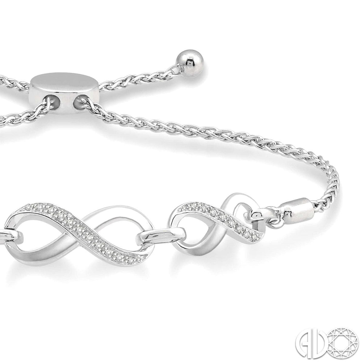 Sterling Silver and Diamond Infinity Bracelet – Goldsmith Jewelry ...