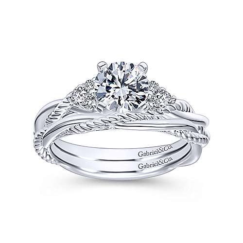 14K White Gold Matching Wedding Band