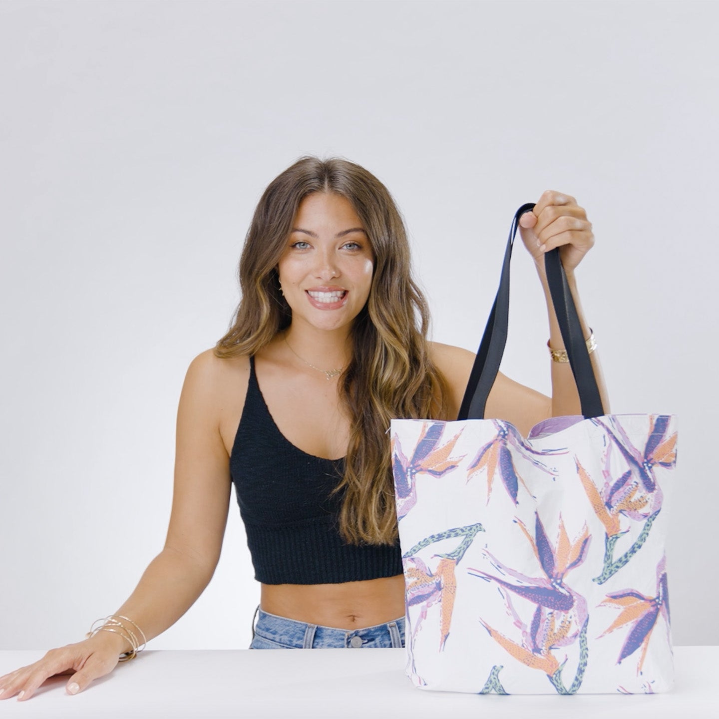 Reversible Tote - Caramel/Clove Aloha Bloom — FIGHTING EEL