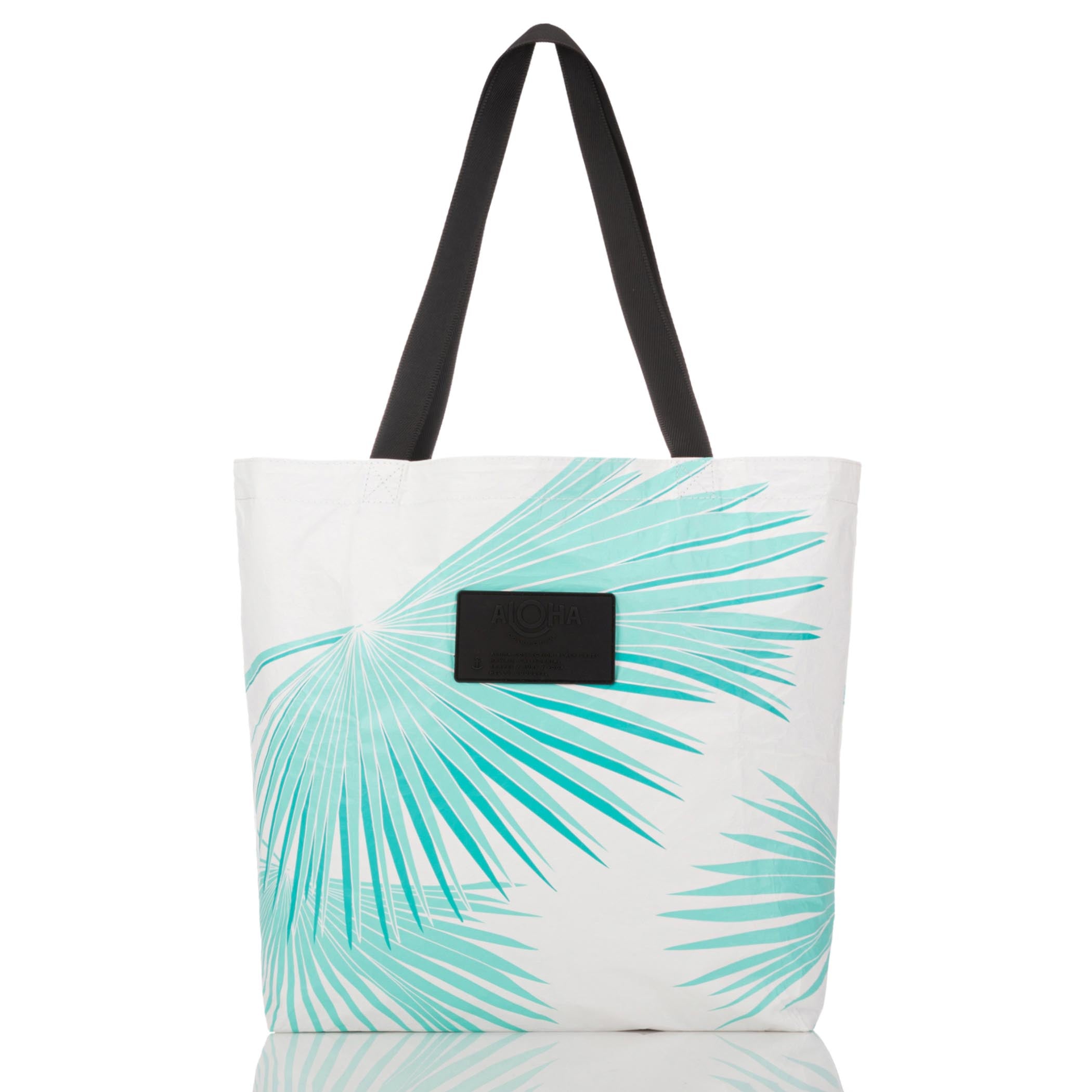 Tropical Fan Palms Reversible Tote in Pool | ALOHA Collection