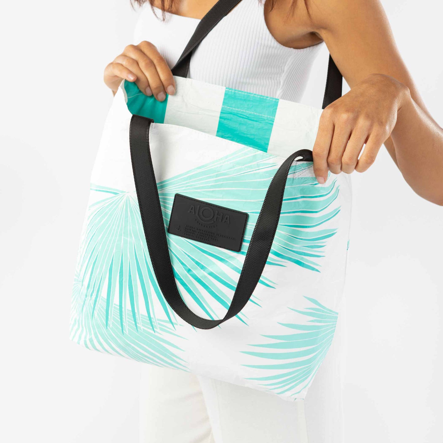 Reversible Large Tote | Online Gift Shop Turquoise/Gold / 18x11