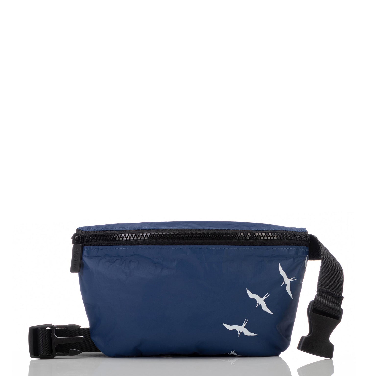 ʻIwa Birds Mini Hip Pack in White on Navy | ALOHA Collection