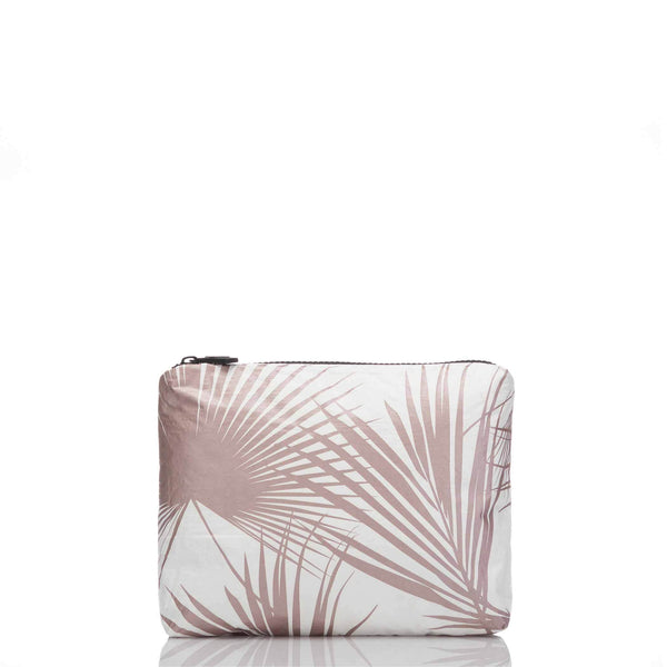Small Day Palms Pouch in Rose Gold | ALOHA Collection