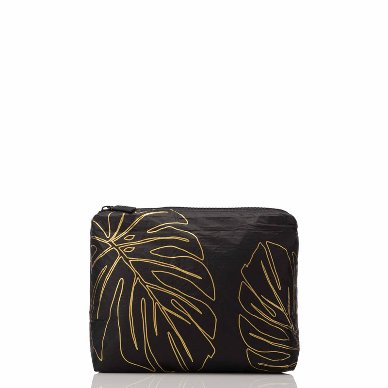 Small Lānai Pouch in Gold on Black
