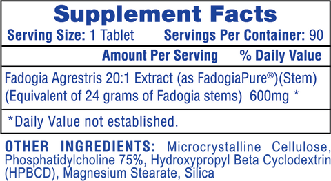 Supplement Facts Fadogia Agrestis 20:1 Extract