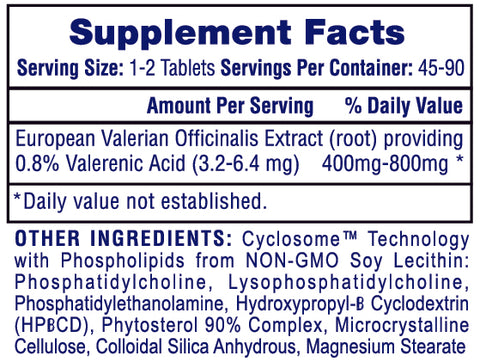 Valerian-RX™ Supplement Facts