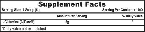 l-glutamine supplement facts