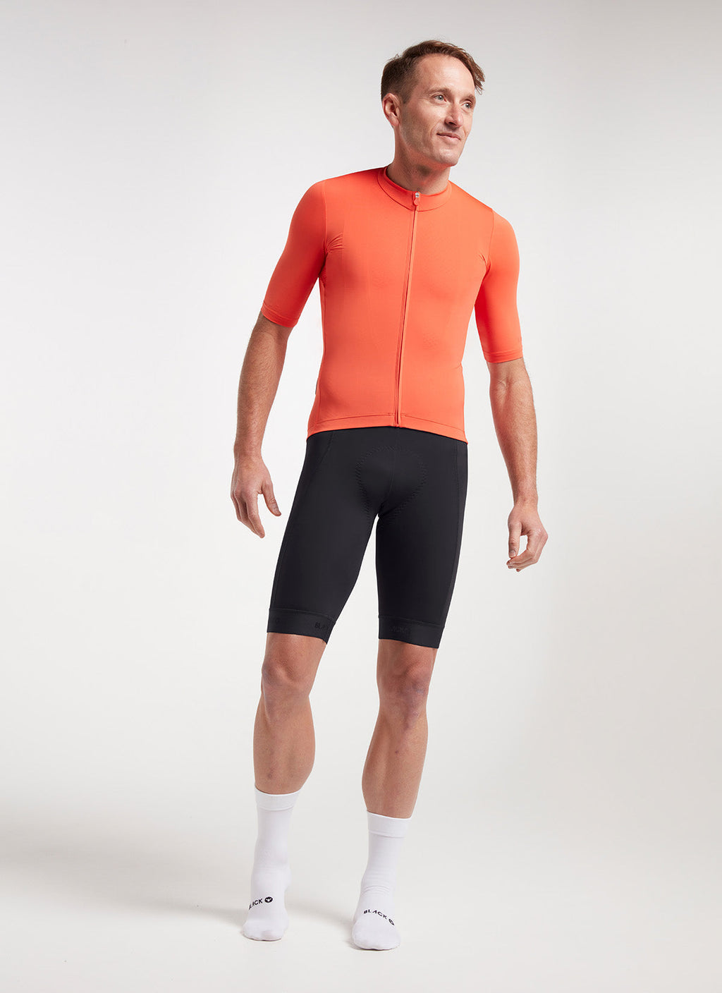 Men's Essentials TEAM Jersey - Mandarin Red – Black Sheep Cycling