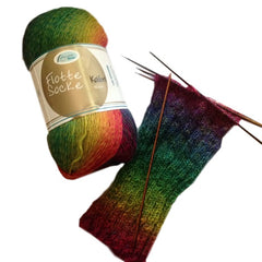 Sock knitting with Flotte Socke Kolibri - I Wool Knit